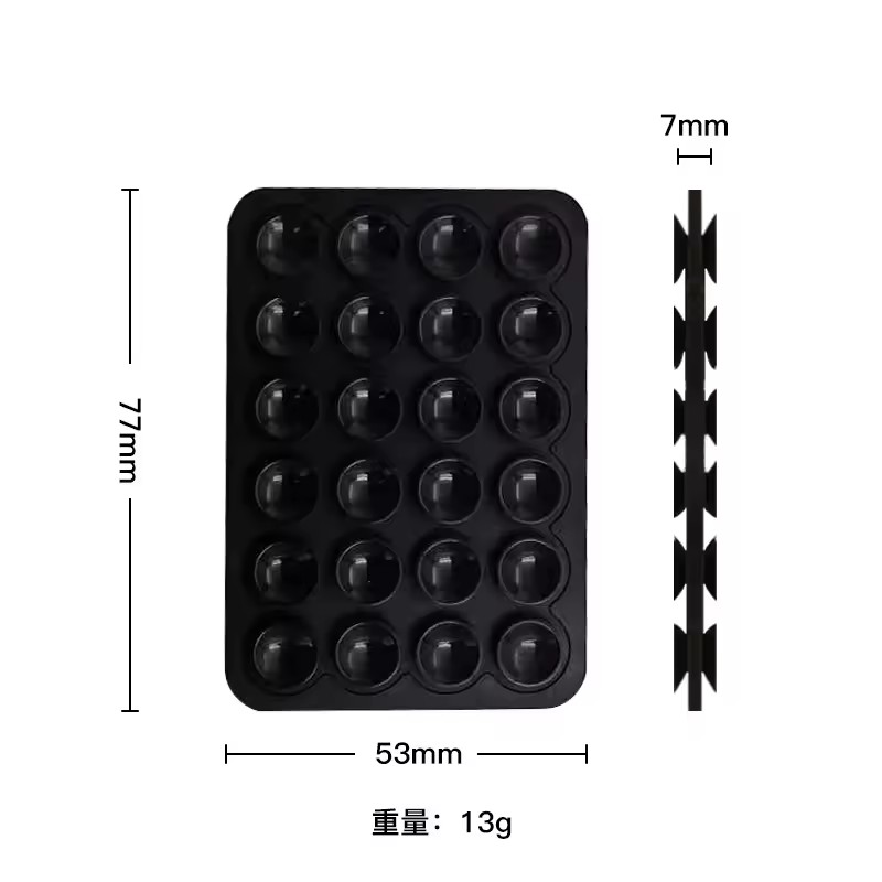 Black 24 Double sided suction cup 77*53MM