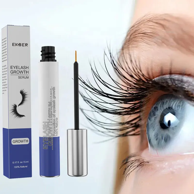 Top Sale Natural Hyaluronic Acid Glycero Nourishing Eyelash Enhancer Rapid Thicker Eyelash Growth Serum