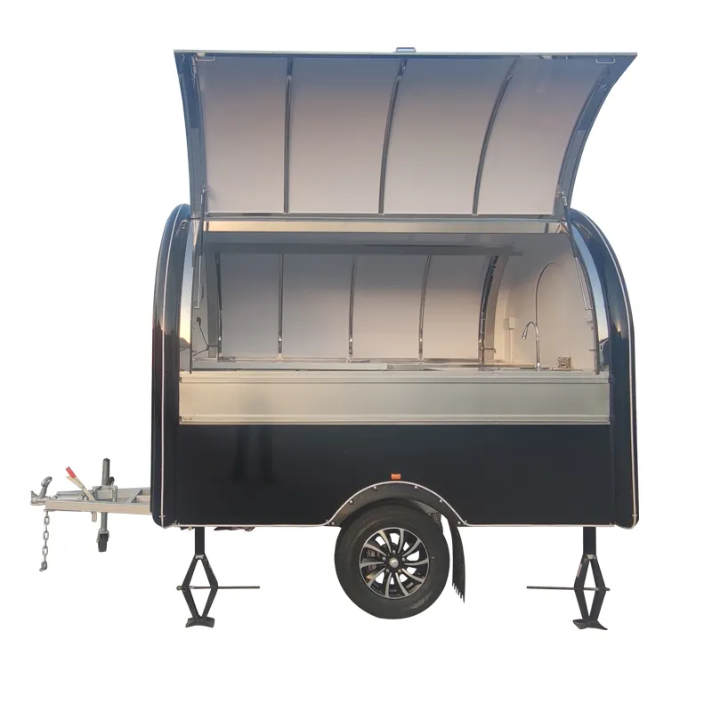 Modieuze En Populaire SL-6 Glasvezelversterkte Kunststoffen Mobiele Foodtruckaanhangwagen