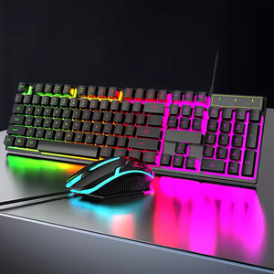 Melhor Preço LED Backlit USB Wired Gaming Teclado e <span class=keywords><strong>Mouse</strong></span> Combo para Uso Desktop-Novo Produto