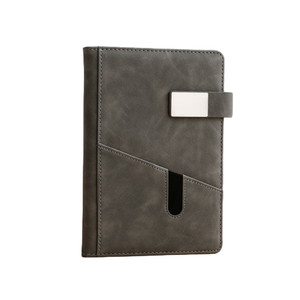 Записная книжка из искусственной кожи с эластичным ремешком и лентой - Product Image 4