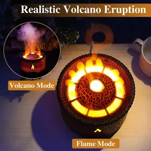 300ml Quiet Aroma therapy Mist Flame Luftbe feuchter Diffusor mit ätherischen Ölen und Flame Night Light Remote Control Timer - Product Image 2