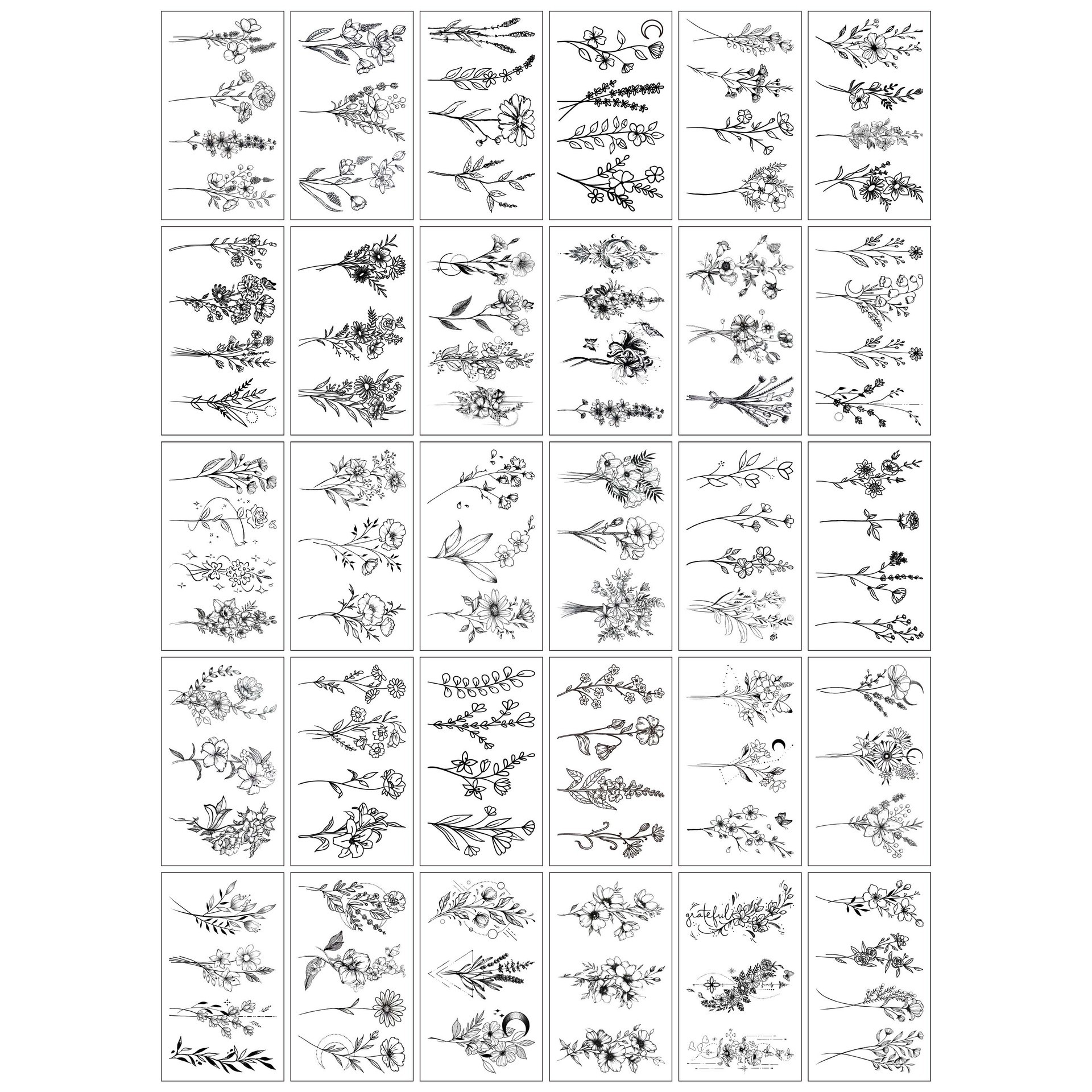 Motif de ligne-30 dessins-5,7*9,7 cm