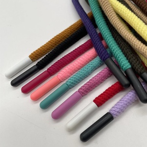 Cordón impreso personalizado con capucha cordón Cordón de 5mm de ancho Cordón de poliéster con puntas de plástico - Product Image 4