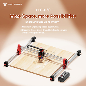 两棵2025新到货TTC-H40 4轴线性500瓦主轴数控刳刨机，适用于1m * 1m工作尺寸的木材500毫米/s ² - Product Image 2