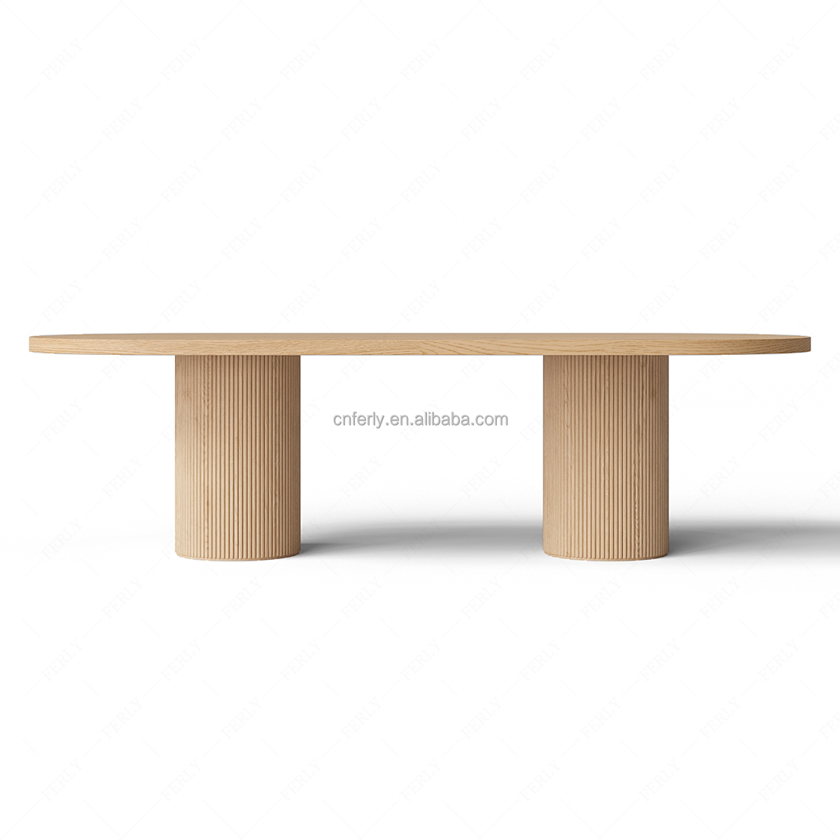 Table de salle à manger rectangulaire à colonnes