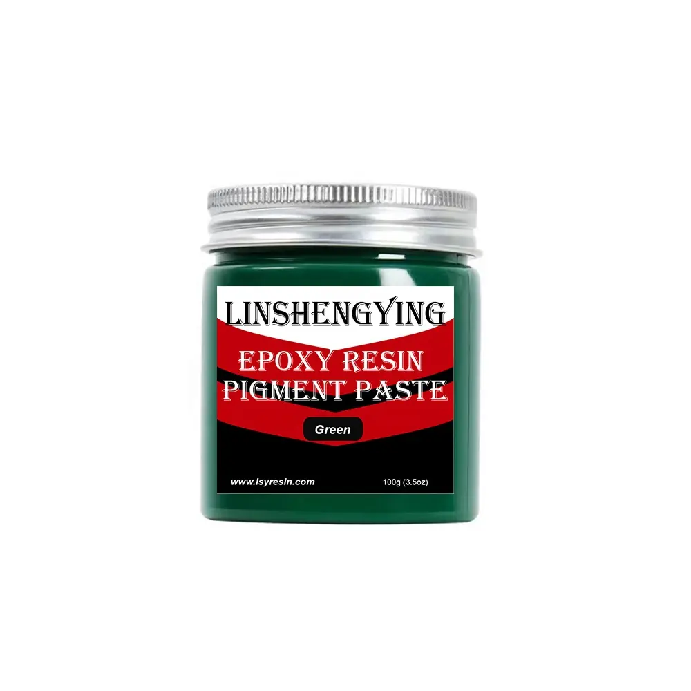 LSY verde resina epossidica pigmento 100g vasetto con resina epossidica/UV rivestimento in uretano per artigianato fai da te e pavimento di rivestimento e pittura