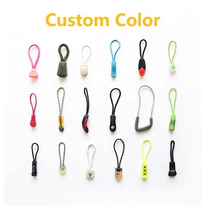 Dệt Dây nhựa dây kéo với logo kéo Tùy chỉnh cao su Logo hai phần nhựa dây kéo puller Silicone cao su nhựa dây kéo - Product Image 5