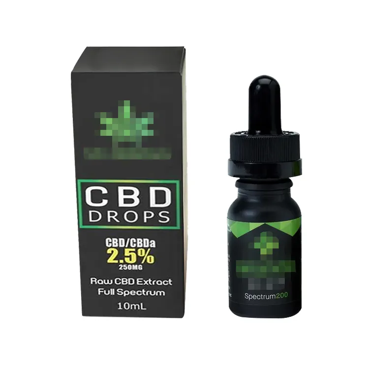 도매 사용자 정의 인쇄 CBD 오일 포장 종이 스포이드 병 대마 필수 CBD 오일 포장 상자