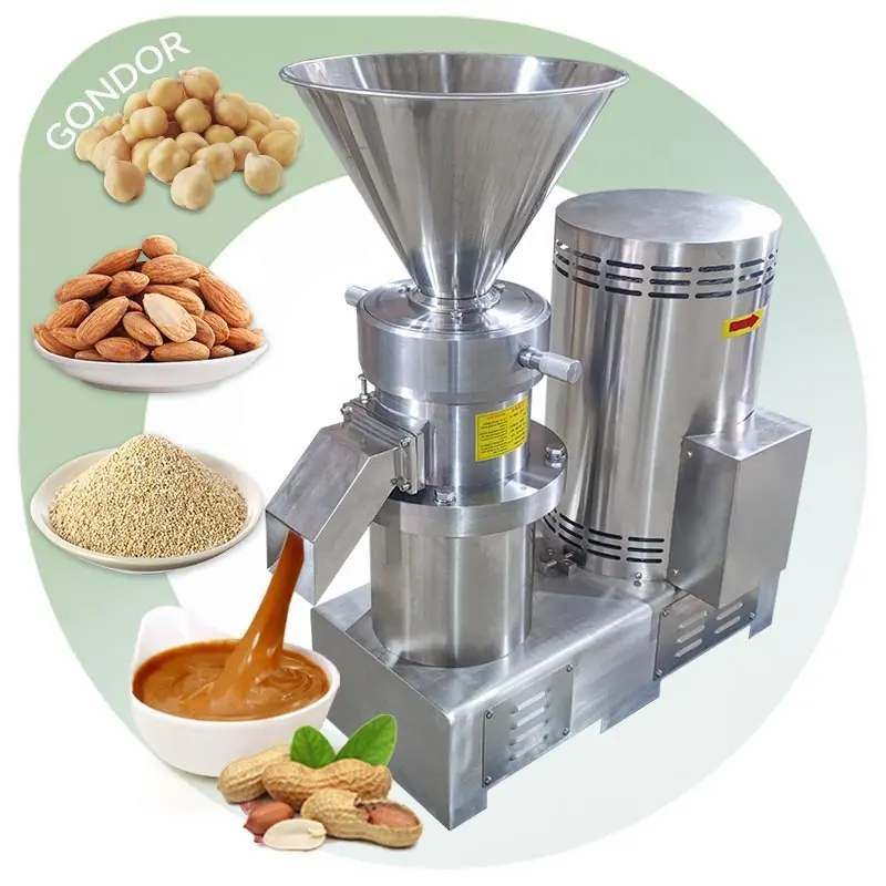 Precio Shea Process Sudáfrica Small Grind Sesame Maker Tahini Nut Peanut Butter Make Colloid Mill Machine