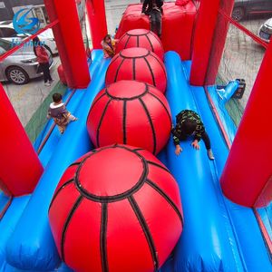 High Quality Inflatable Wipeout Obstacle Game Big Balls <strong>Leaps</strong> and <strong>Bounds</strong> Inflatable Obstacle Course Games for Kids - Product Image 5