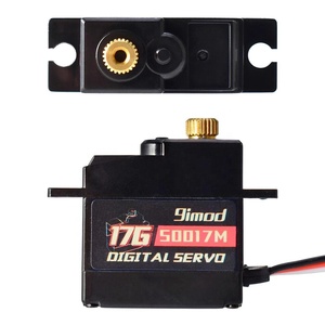 มอเตอร์เซอร์โวระบบดิจิทัล9g S0009M S0017M 17G เกียร์โลหะบังคับเลี้ยวเซอร์โว1/16 1/18 1/24 RC เฮลิคอปเตอร์เรือ UAV