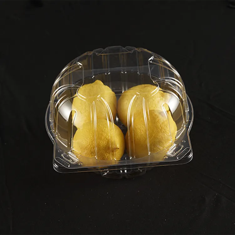 Astuto Design monouso Blister contenitore per alimenti per animali domestici in plastica di verdure imballaggio per insalata a conchiglia vassoio di frutta con coperchio