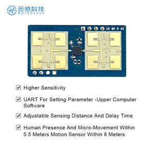 24GHZ Millimeter Wave Radar Module FMCW Human Presence <strong>Sensor</strong> High Sensitivity Distance Measurement Breath Motion <strong>Sensor</strong>