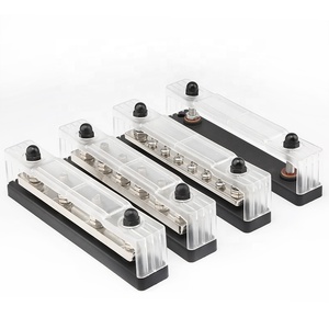 Factory Wholesale Durable 6 Way Battery Terminal Screws Bus Bar Single-Row Boat <strong>BusBar</strong> with Cover Bar Power Distribution Block - Product Image 1