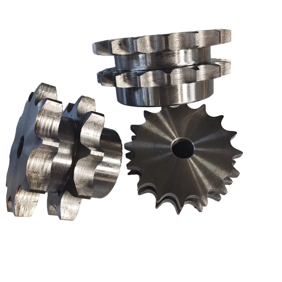 C45 Steel ISO Standard Double Row Roller Chain Sprocket with OEM Customization Support
