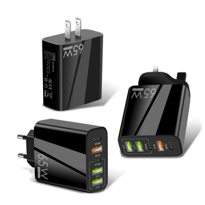 65w PD Fast Charger EU US UK 2 Type-C 3 <strong>USB</strong> Port <strong>Multiple</strong> <strong>Output</strong> <strong>Adapter</strong> Mobile Phone Travel Wall Charger for Macbook - Product Image 1