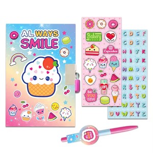 Kızlar çocuklar için kilit ile özel sevimli gizli günlüğü Set dergisi okul yazma ve çizim için seyahat not defteri hediye seti - Product Image 2