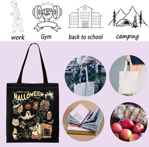 Cá nhân Halloween Túi Quà Tặng bông vải Tote đặt hàng số lượng lớn 50 cái + giảm giá - Product Image 4