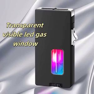 Personalized Seven-Hole Metal Butane Lighter New Gravity Shake Sensor with Visible <strong>LED</strong> <strong>Transom</strong> Refillable - Product Image 5