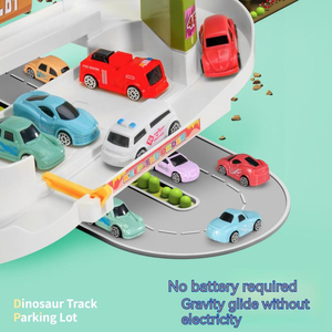 Education Electric Assembly Roller Coaster Rotation Garage Parking <strong>Highway</strong> Dinosaur Vehicle Track <strong>Toy</strong> Play Set With Light - Product Image 5