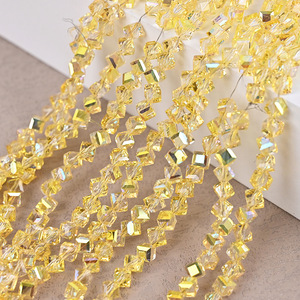 JC Crystal New <strong>Shape</strong> 4mm Faceted <strong>String</strong> Crystal Beads for Jewelry Making square <strong>Shape</strong> Wholesale Diy Crystal Beads