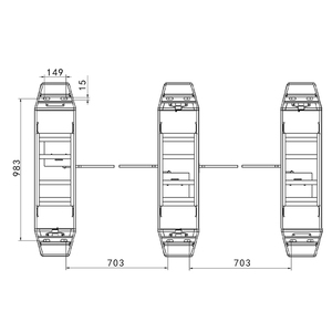 Custom <strong>Entry</strong> and Exit Access Control Management Flap Barrier Gate Turnstile Frp/grp Flap Barrier Gate - Product Image 6