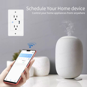 美国标准图亚电气墙壁插座和开关，带USB应用程序遥控AC100V-240V语音控制定时设置 - Product Image 5