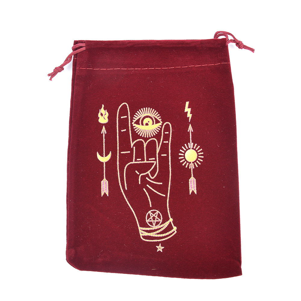 Tarot en flanelle rouge vin 3-1318cm