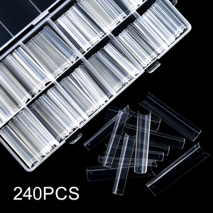 ปลายเล็บอะคริลิครูปทรงสี่เหลี่ยมยาว XXL พร้อมกล่องยาวพิเศษ XL C ปลายโค้งครึ่งฝาครอบเครื่องมือทำเล็บ - Product Image 3