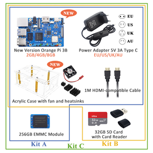 Nuova versione arancione Pi 3B 2/4/8 GB RAM DDR4 RK3566 SBC Kit opzionale 256GB EMMC TF Card Case ventola dissipatore di calore alimentazione OPI 3B - Product Image 2