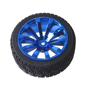 Rueda de goma de 65mm, modelo RC, neumático alargado, acoplamiento de cobre, conexión hexagonal para Arduino, chasis de coche inteligente DIY