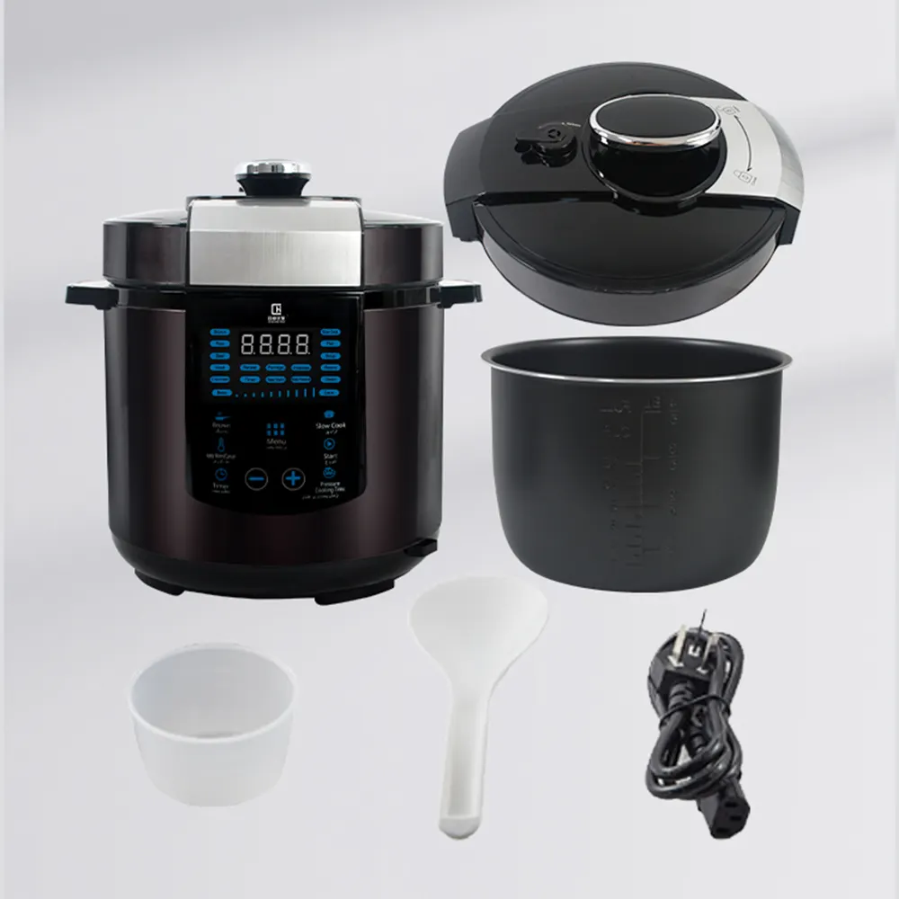 5L 6L Hot Sale Multipurpose Digital Stainless Steel Big Capacity Hot Pot Pressure Cooker Electric Rice Cooker