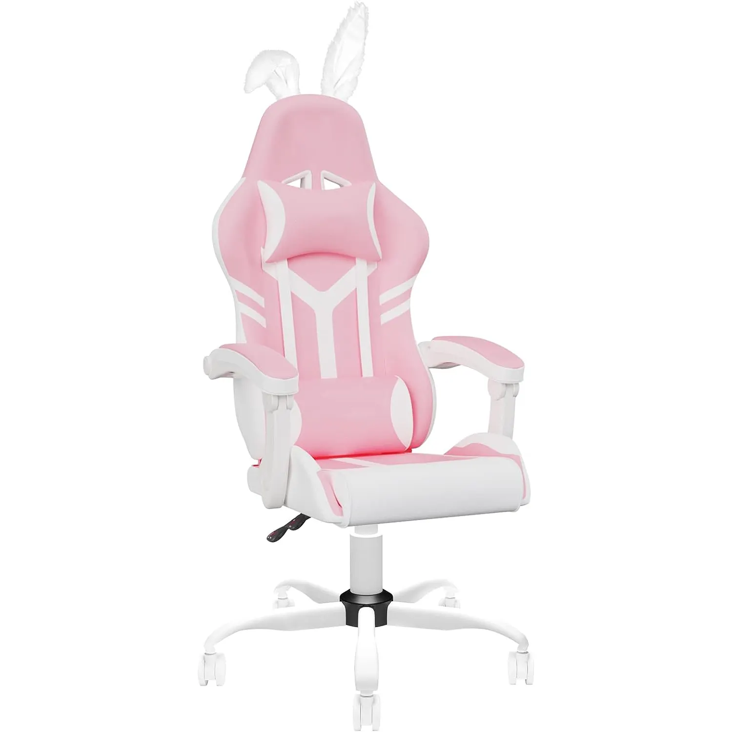 Preiswerter High Back Pink Gamer-Stuhl für Mädchen Geschenk Kawaii Katze Computer-Gaming-Stuhl ergonomischer Silla Gamer mit Häschenohr