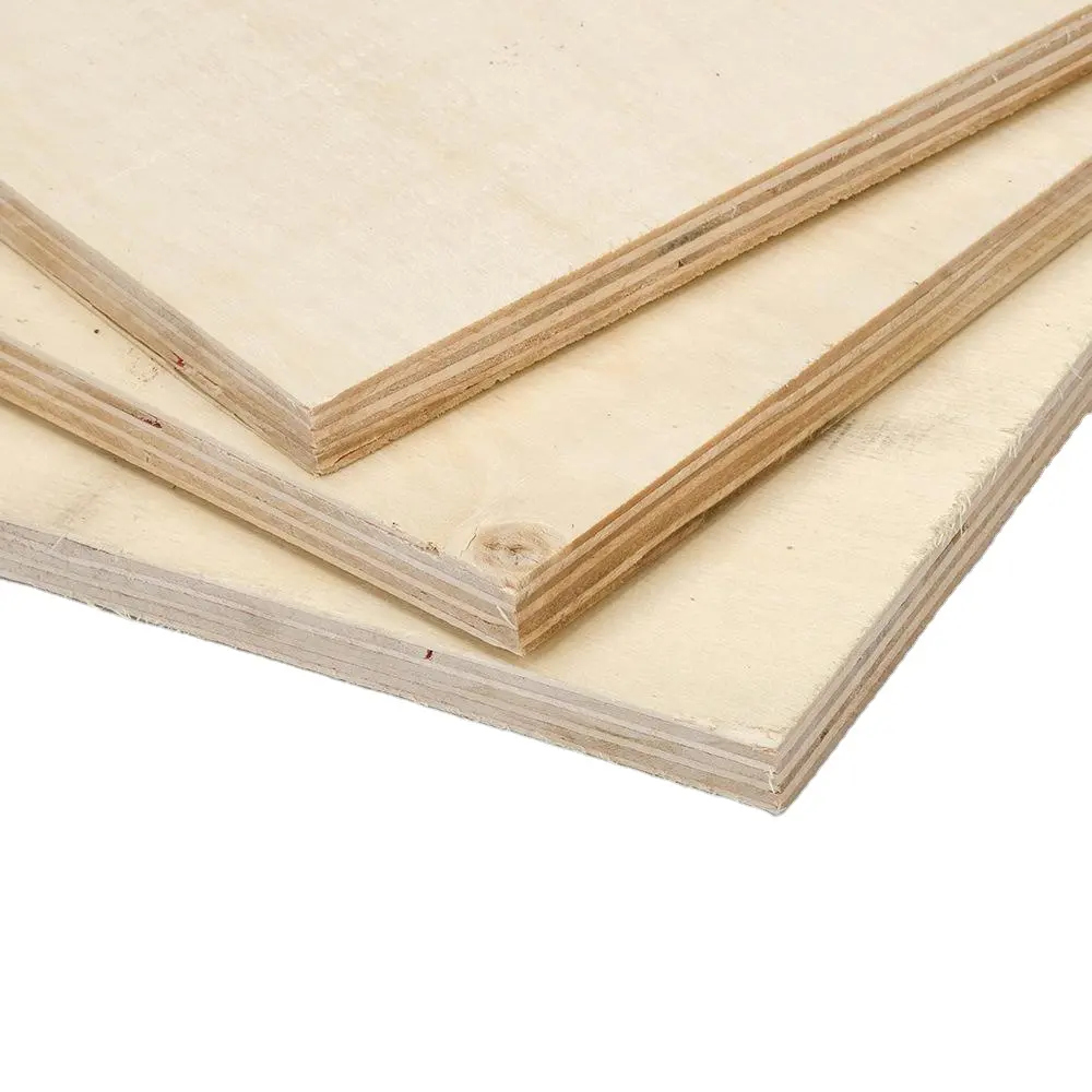 1220mm x 2440mm 9mm 15mm muebles ligeros madera contrachapada papel de melamina madera contrachapada para Cocina