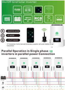 Inversor solar híbrido con salida monofásica y trifásica 3KW a 4.5KW 6.5KW Capacidad 110Vac 220Vac 380Vac AC Controlador MPPT de onda sinusoidal - Product Image 6