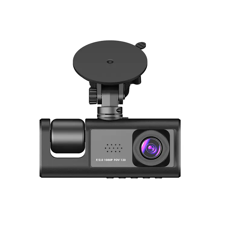 Cheapest 3 lens video recorder 2 INCH car dvr camera G-sensor car channels dash camera front and rear back up camera for car