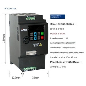 220v ve 380v değişken frekanslı mekanizma dönüştürücü 1.5kw kw 1.5kw 2.2kw 4kw 5.5kw 7.5kW hafif yük frekansı dönüştürücü - Product Image 2