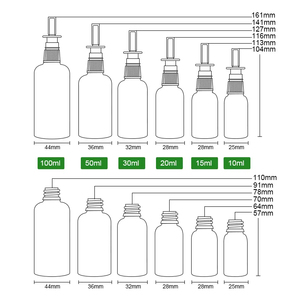 5ml 10 ml 15ml 20ml 30ml Botella de vidrio ámbar marrón negro Botella de aceite esencial vacía 10 ml con bomba de pulverización de niebla fina nasal blanca - Product Image 6