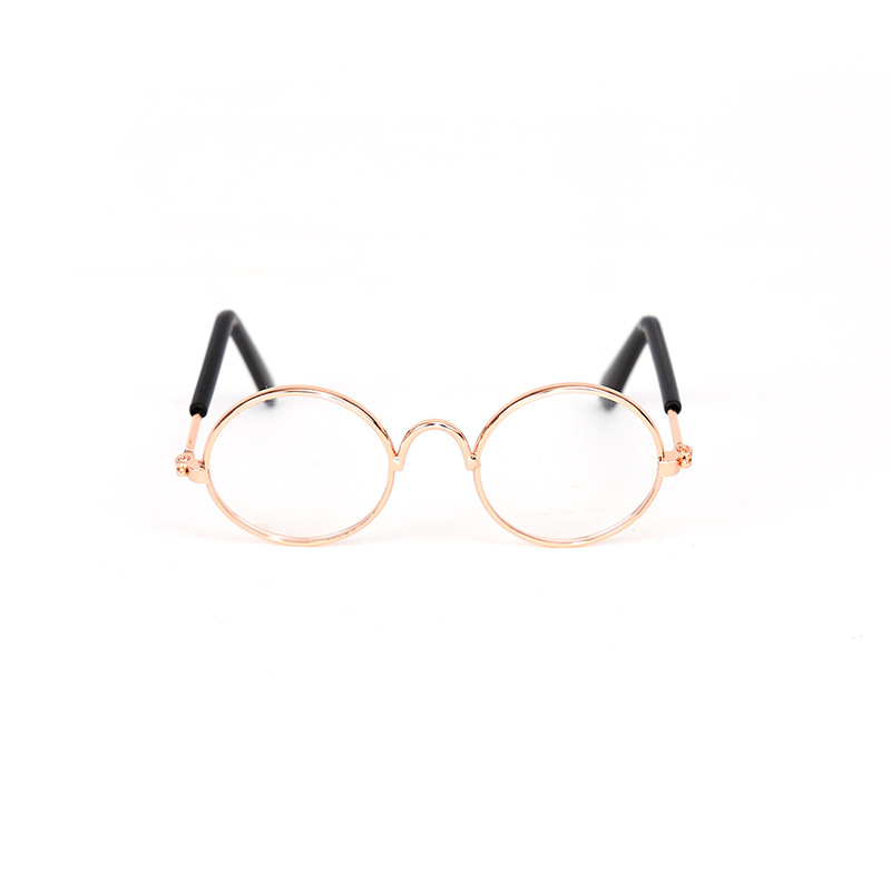 Gold frame white lens