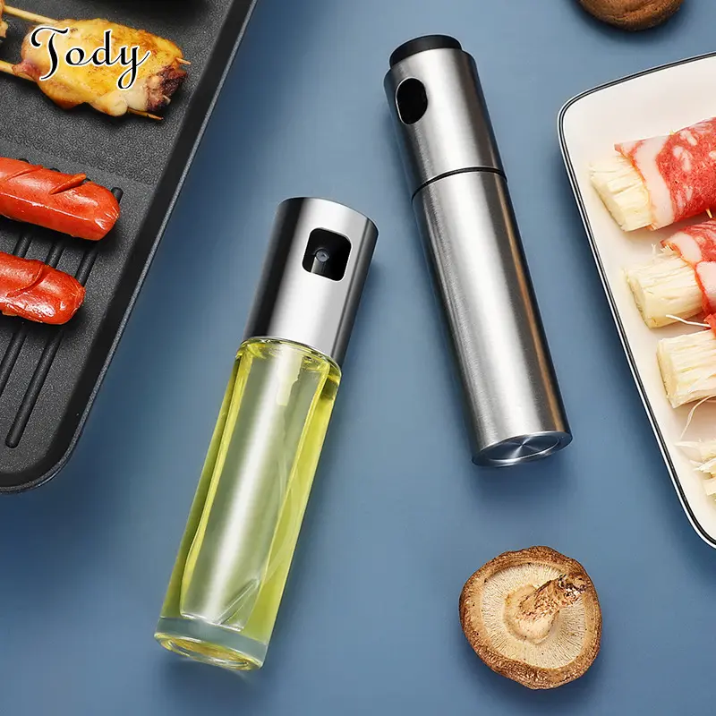 Küche Edelstahl Öl Essig Spender Flaschen spender Nebel Lebensmittel maschine und Pump Glas Spray Essig Öl Sprayer