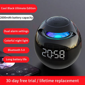 Mini MP3 müzik çalma hoparlör taşınabilir kablosuz hoparlör ses kutusu ile LED ekran alarmı saat - Product Image 3