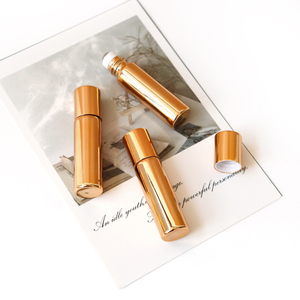 <strong>Deluxe</strong> 5ml 10ml Electroplated Gold and Silver Essential <strong>Oil</strong> Glass Roll Bottle with Stainless Steel Roller Ball,Eye Serum - Product Image 6