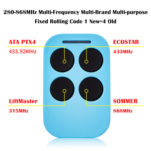 Drahtlose HF-Garagentor-Fernbedienung mit mehreren Frequenzen 280MHz-868MHz Fester Code Rolling Code Remote Control Duplica tor - Product Image 6