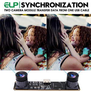 Módulo de cámara USB de sincronización de lente dual ELP 4MP de alta velocidad 1080P 60fps Mini Cámara Lightburn para PC Raspberry Pi Jetson Nano - Product Image 2
