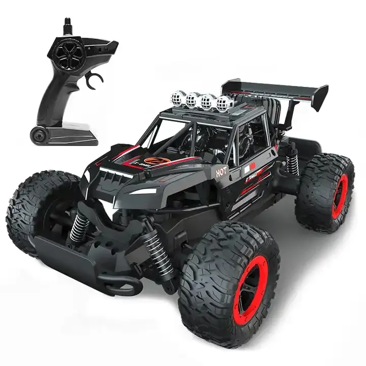 JJRC Q102 2.4Ghz 4WD RC düz yarış kamyon işık ile 1:14 uzaktan kumanda kir bisiklet yüksek hızlı Off-road araba çocuklar RC oyuncak çocuk hediye