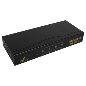 VCOM工厂4端口DVI KVM开关4K 30Hz 4输入1输出，带USB集线器音频红外遥控器