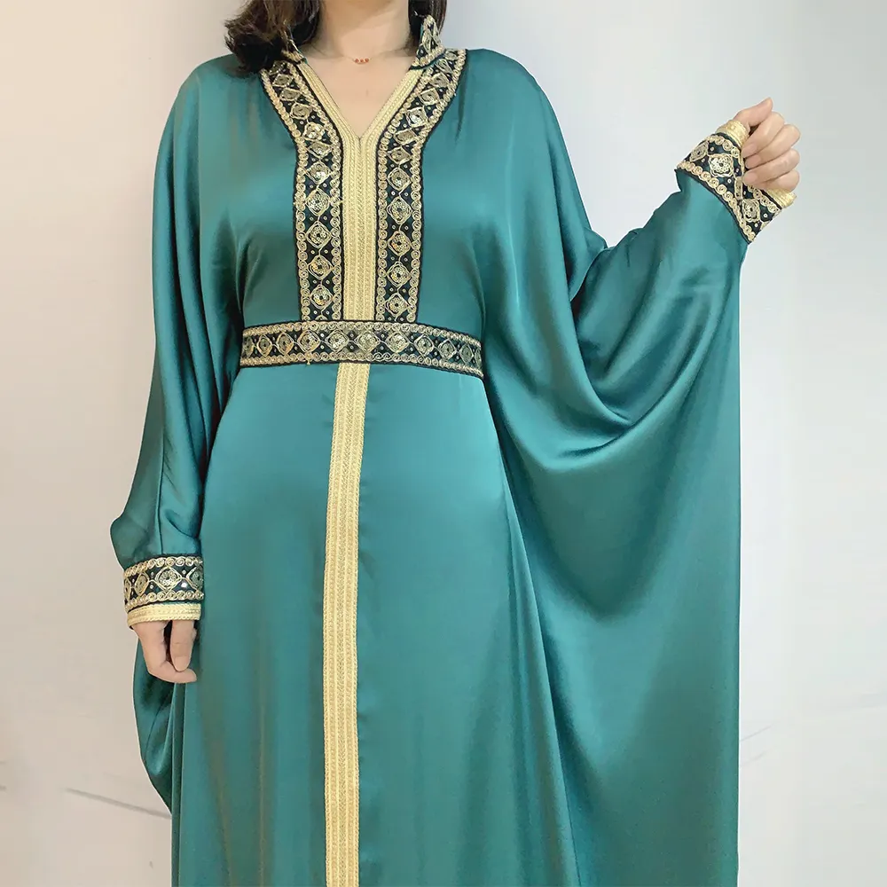 HC Couture robe abaya musulmane chaude femmes caftan jilbab de dubaï vêtements islamiques robes de soirée mode ouvert abaya turquie vêtements