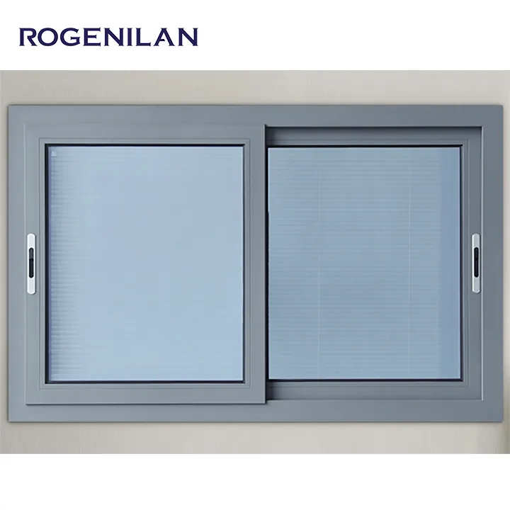 ROGENILAN Serie 100 Australia estándar doble vidrio aluminio ventana corredera