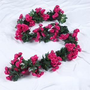 Trang Trí Đám Cưới Vải Lụa Nhân Tạo Màu Hồng Trắng Trà Hoa Hồng Hoa Nho Ivy Treo Cây Cây Cành Hoa Hồng Vòng Hoa Cho Trang Trí Nội Thất - Product Image 1